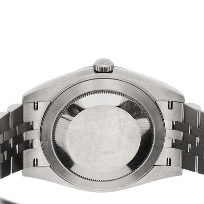 Rolex Stainless Steel 18K White Gold Diamond 41mm Oyster Perpetual Datejust Watch Dark Rhodium 126334 4 of 5