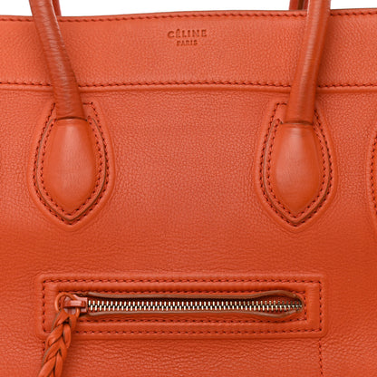 Celine Supple Calfskin Large Phantom Luggage Orange 8 of 10