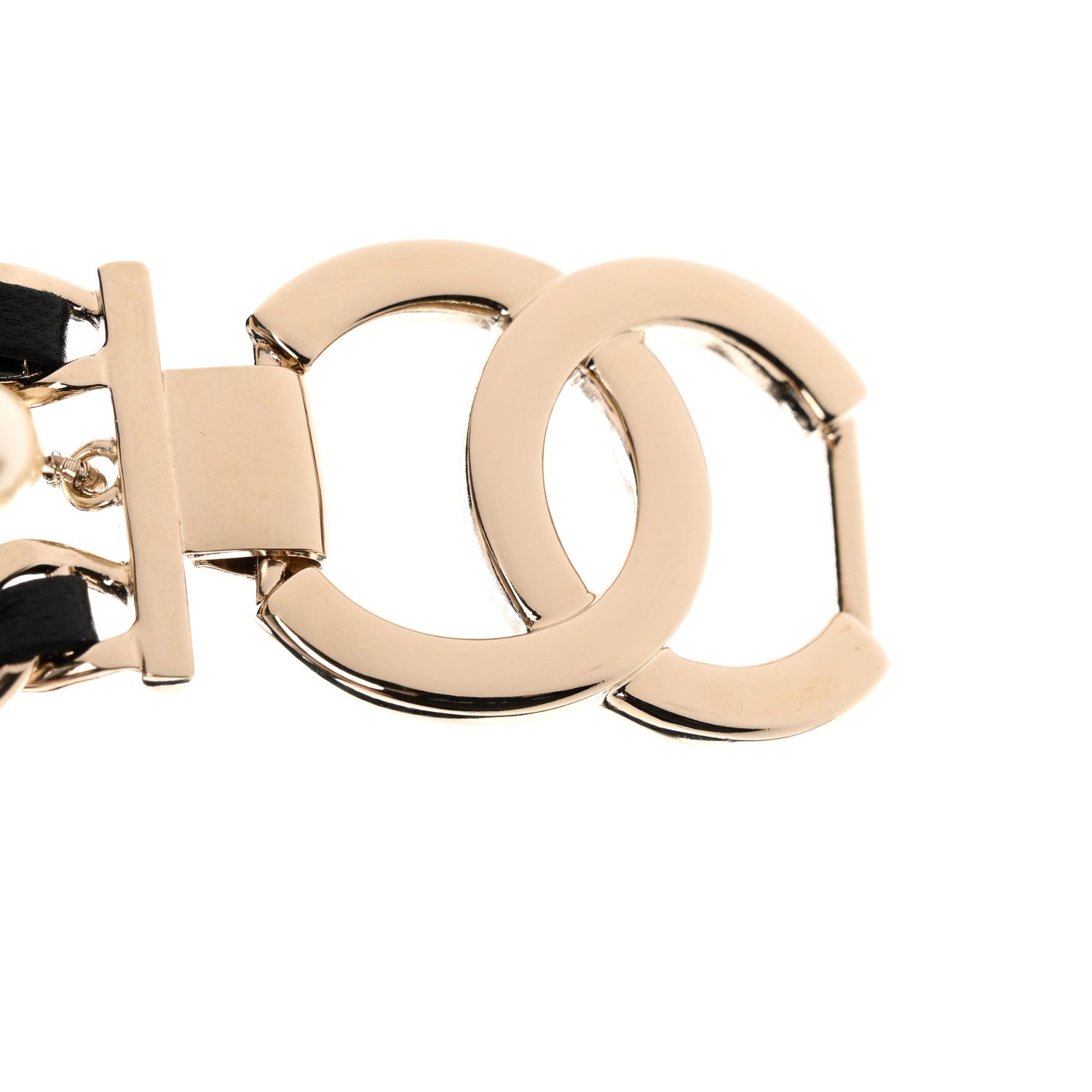 Chanel Lambskin CC Pearl Chain Belt Black 85 34 4 of 5