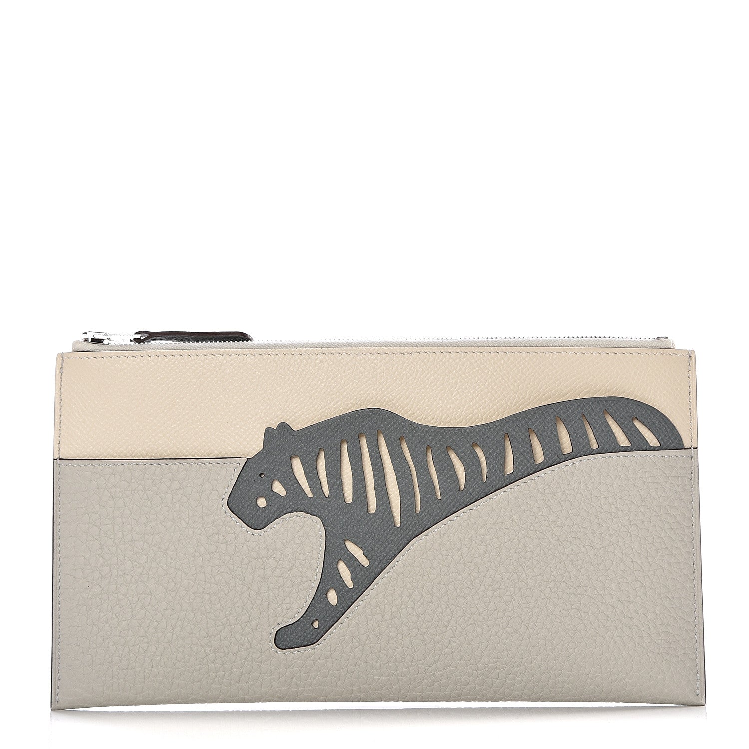 Hermes Togo Epsom Rooroo Pouch Craie Vert Amande Gris Pearl 1 of 10