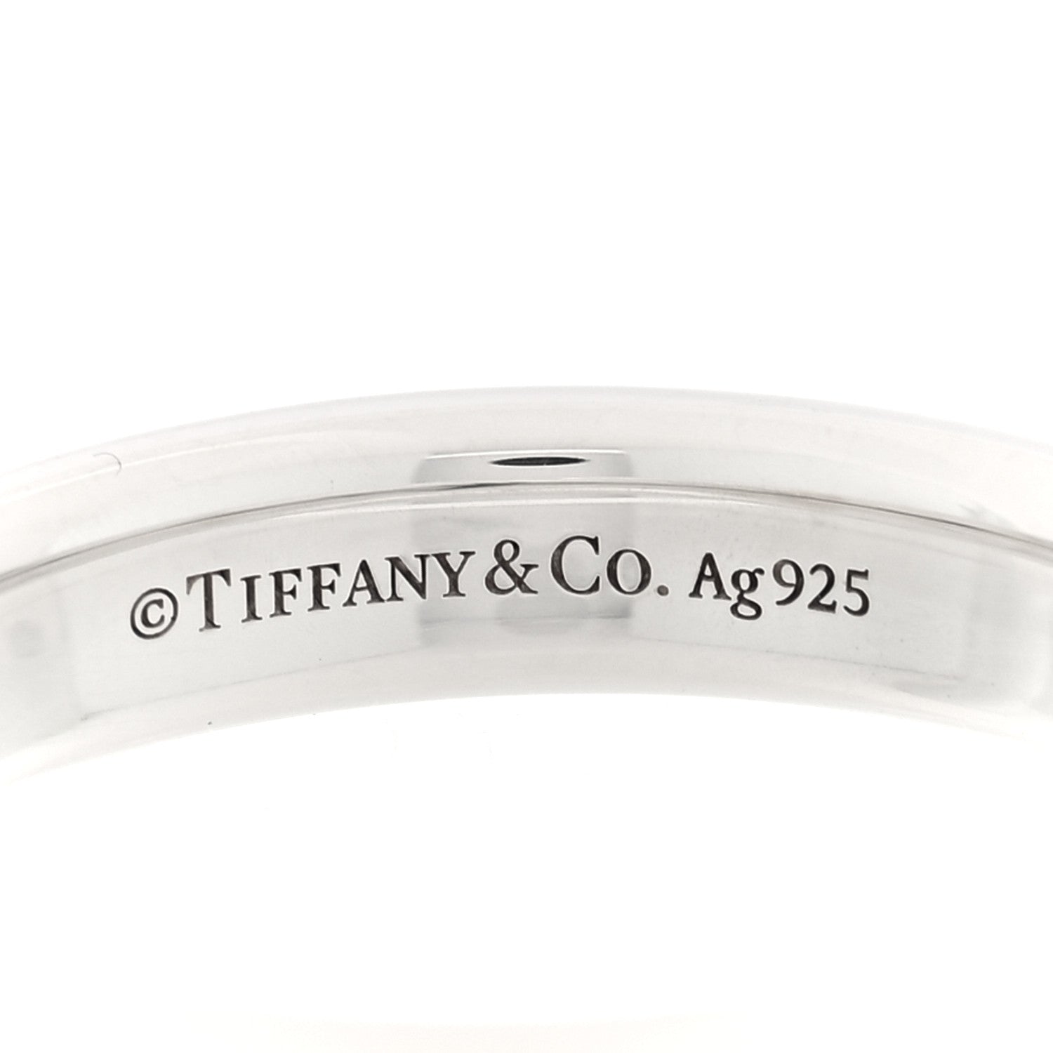 Tiffany Sterling Silver Makers Narrow Slice Ring 60 9 4 of 5