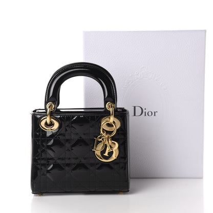 Christian Dior Patent Cannage Mini Lady Dior Black 11 of 11