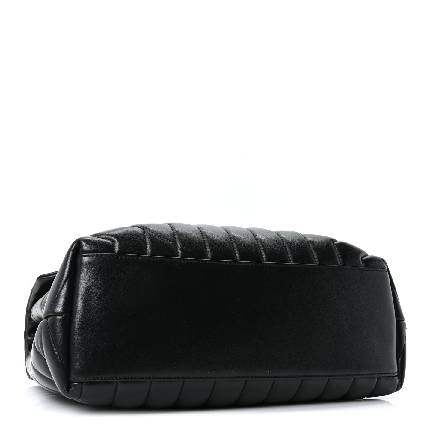 Calfskin Y Quilted Monogram Medium Loulou Chain Satchel Black