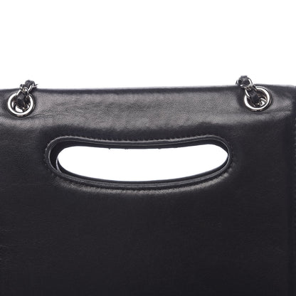Chanel Lambskin Top Handle Logo Flap Black 9 of 18