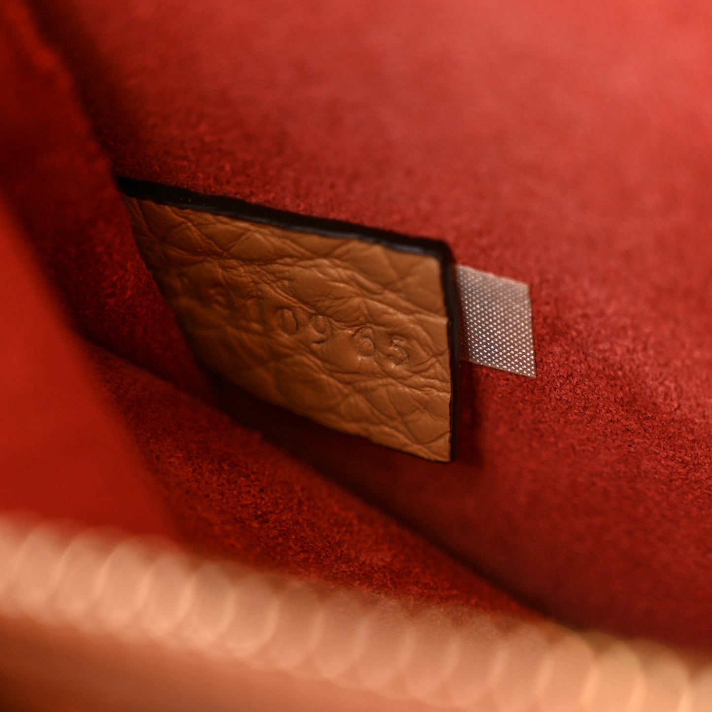 Calfskin Small Ora Top Handle Bag Beige