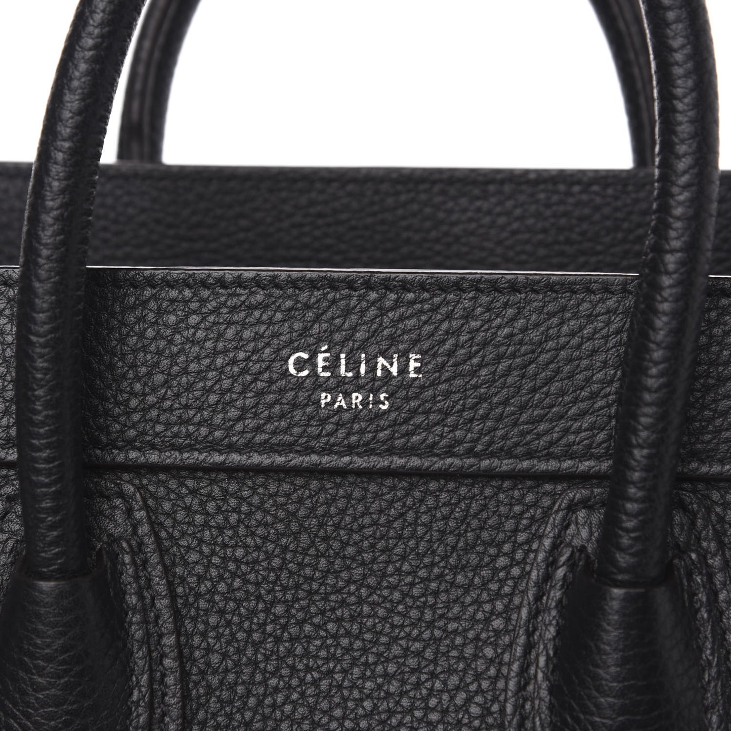 Drummed Calfskin Nano Luggage Black