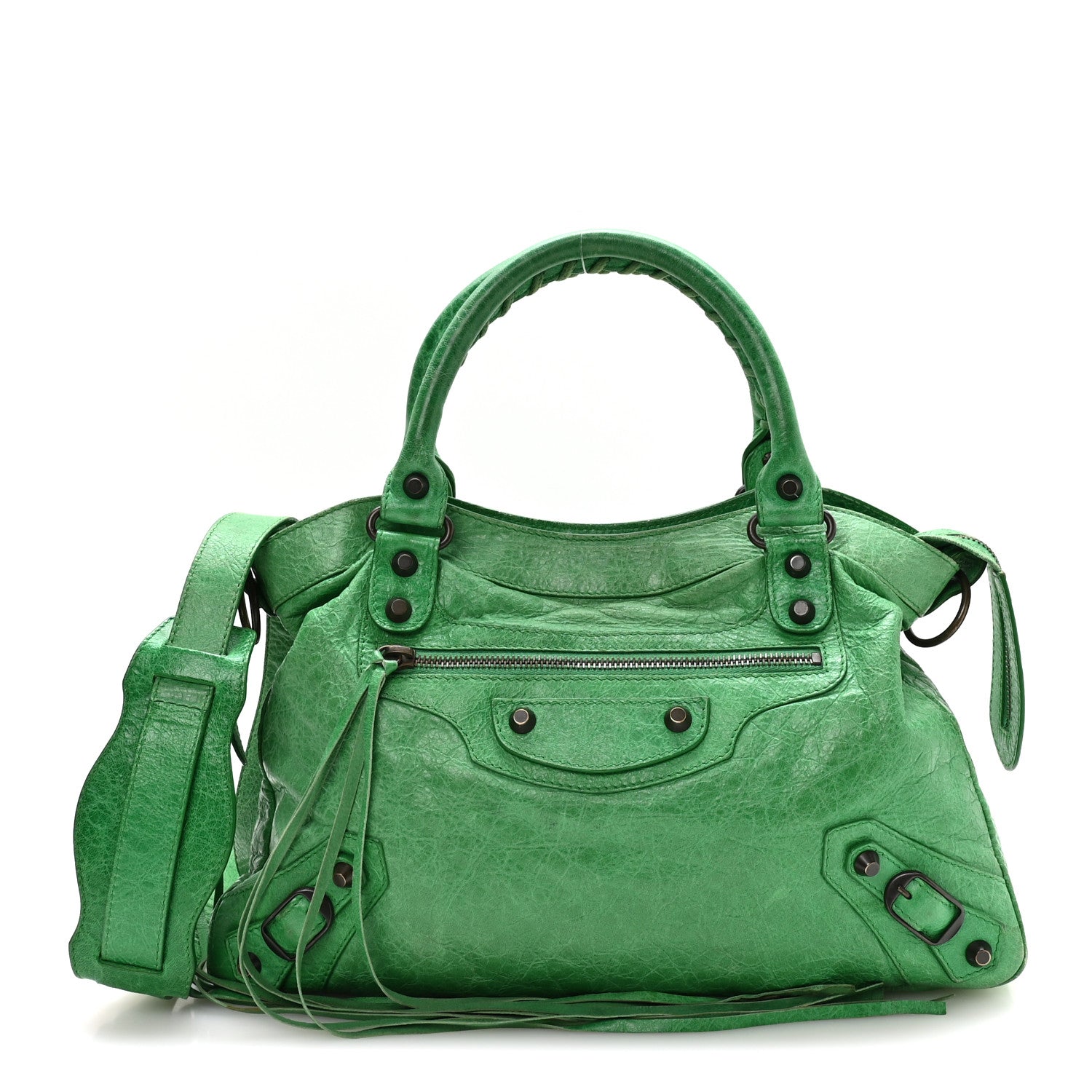 Balenciaga Agneau Classic Hardware Town Vert Poker 1 of 11