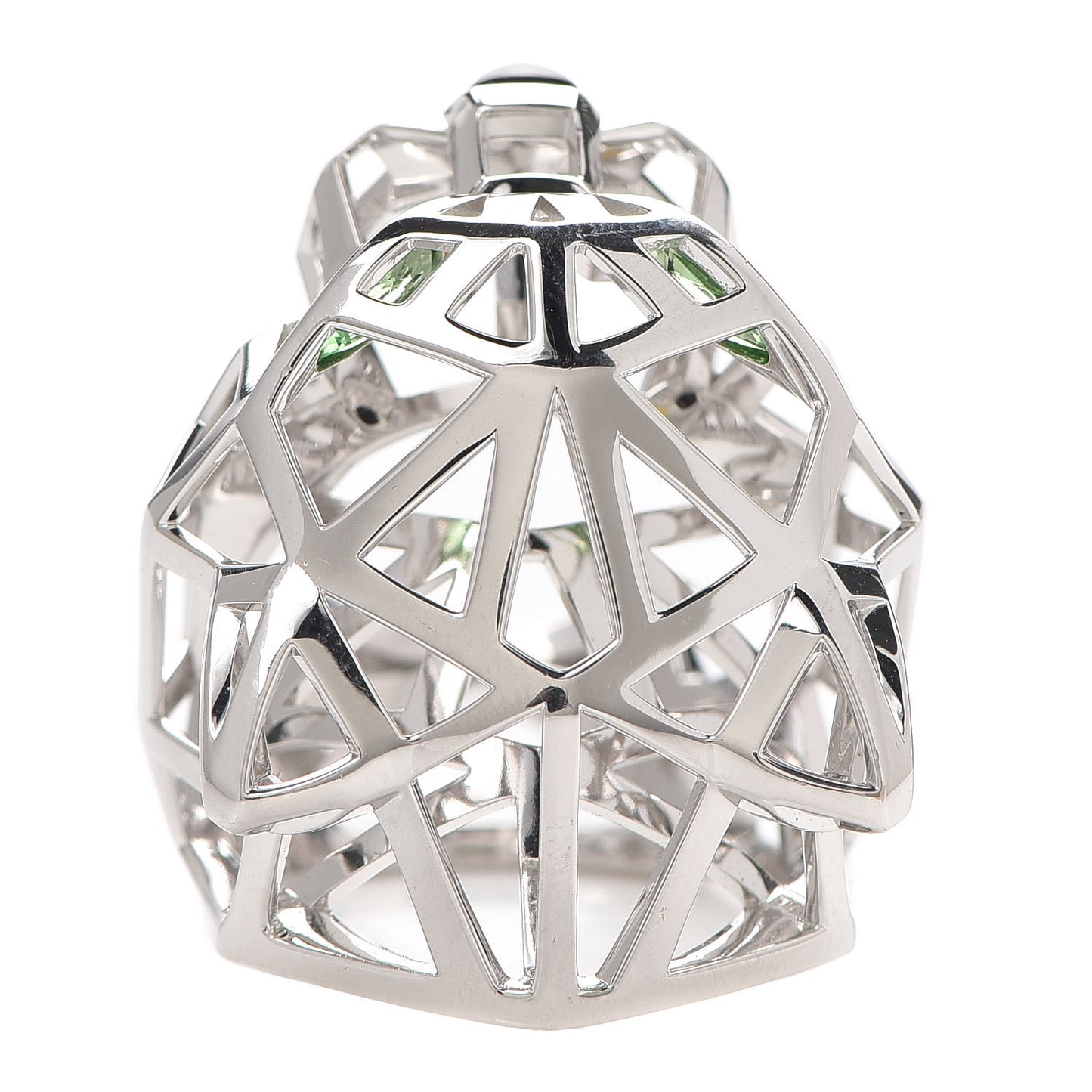 18K White Gold Tsavorite Onyx Panthère De Cartier Ring 60 9