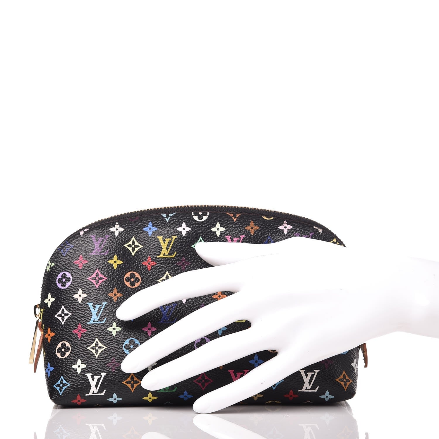 Louis Vuitton Monogram Multicolor Cosmetic Pouch Black Grenade 2 of 6