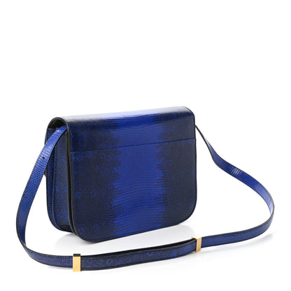 Celine Lizard Medium Classic Box Flap Bag Indigo 3 of 10