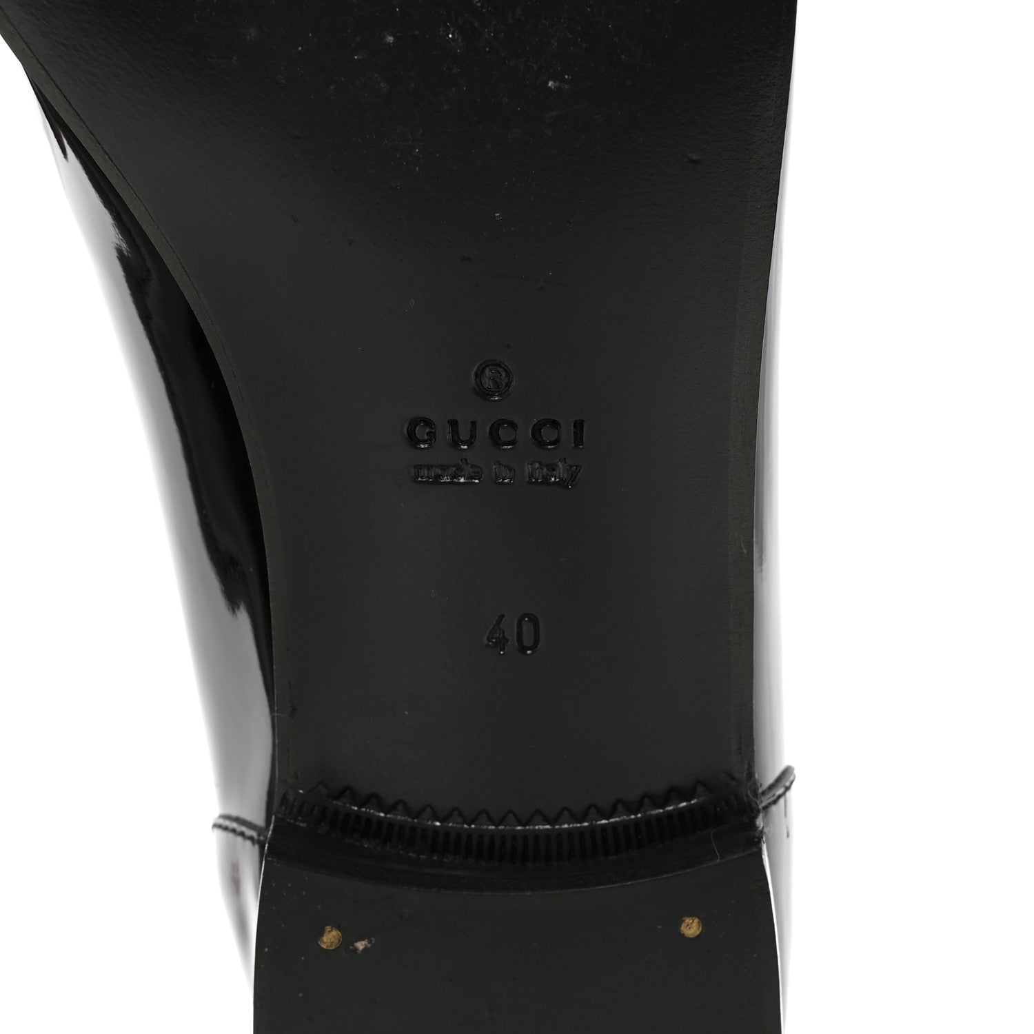 Gucci Patent Womens Jordaan Loafers 40 Black 7 of 10