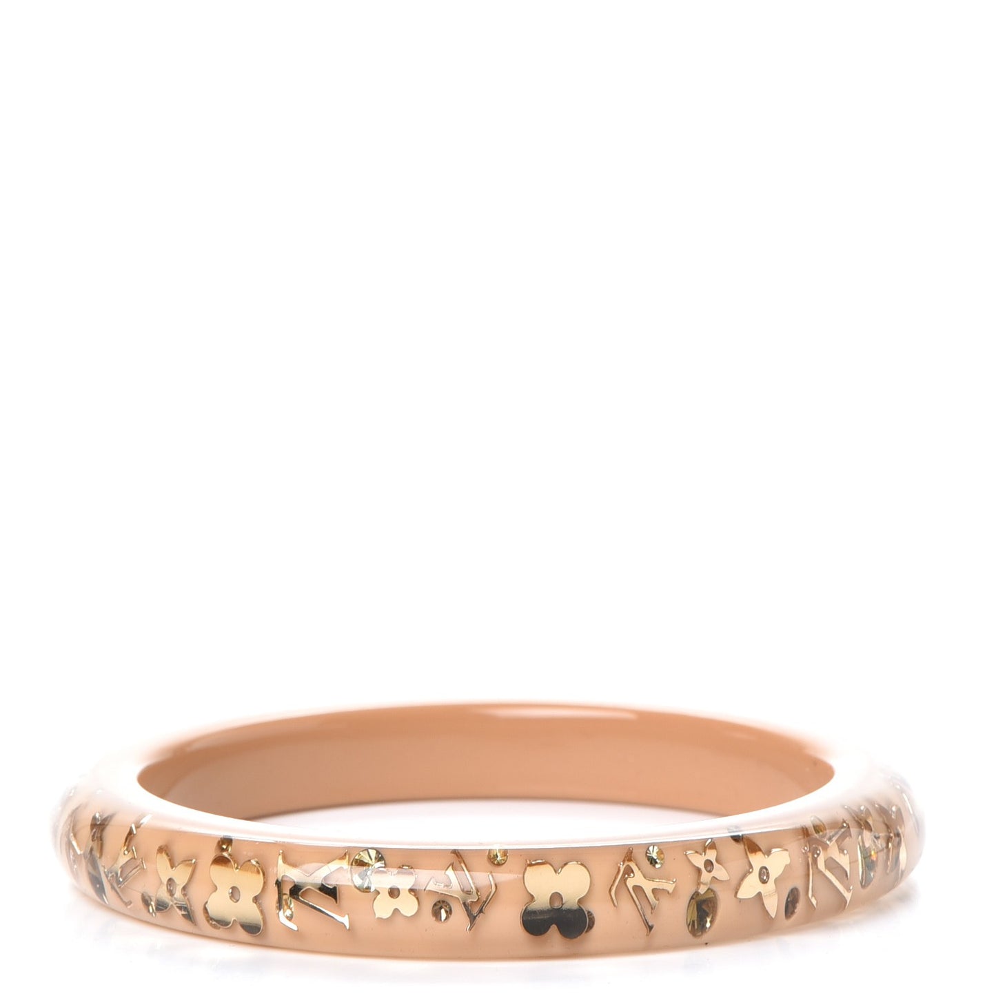 Resin Swarovski Medium Inclusion Bracelet PM Beige