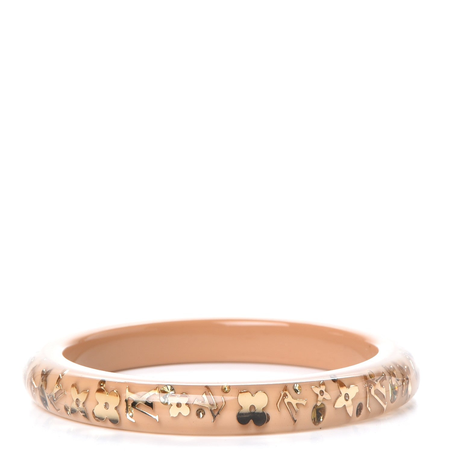 Louis Vuitton Resin Swarovski Medium Inclusion Bracelet PM Beige 3 of 3