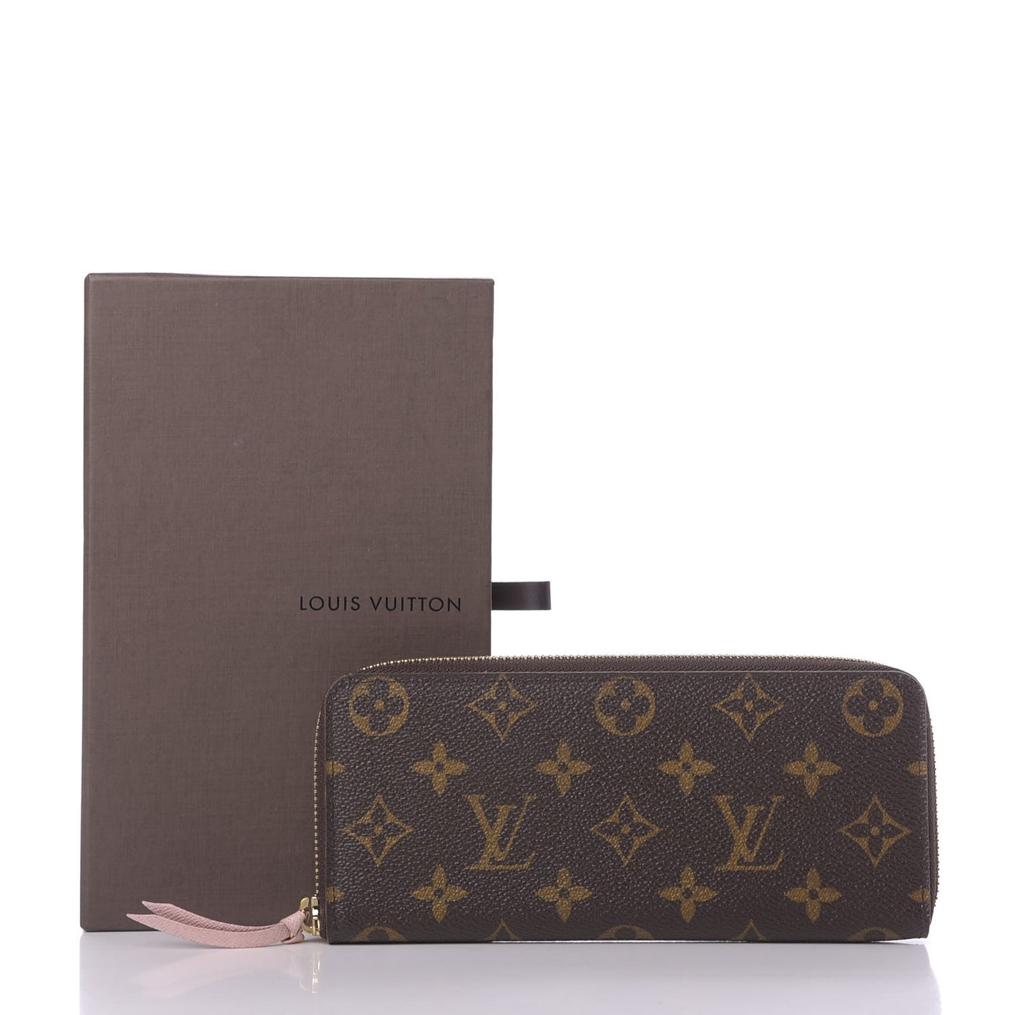 Monogram Clemence Wallet Rose Ballerine