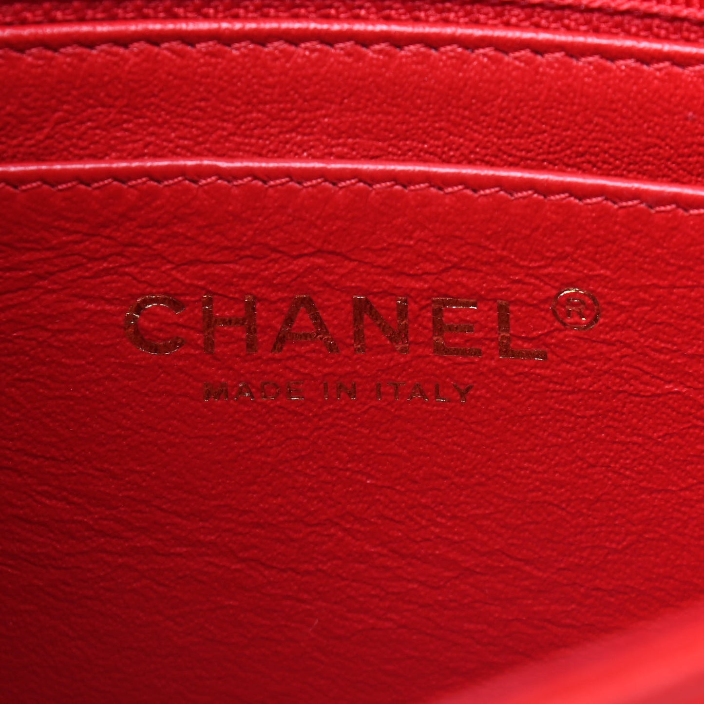 Lambskin Quilted Mini Rectangular Flap Red