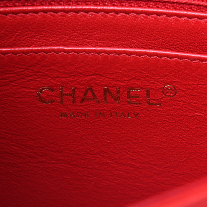 Chanel Lambskin Quilted Mini Rectangular Flap Red 5 of 8