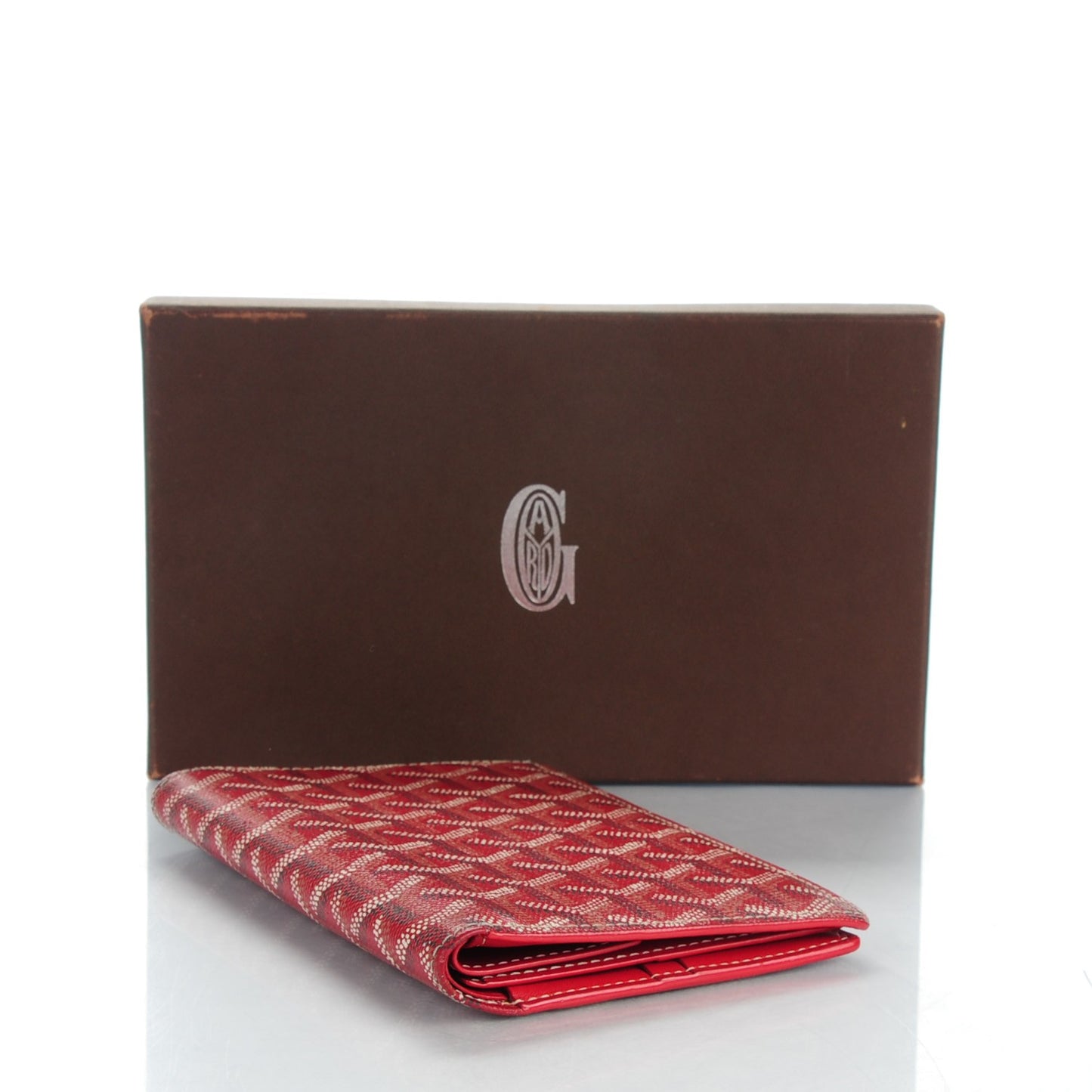 Goyardine Bi-Fold Wallet Red