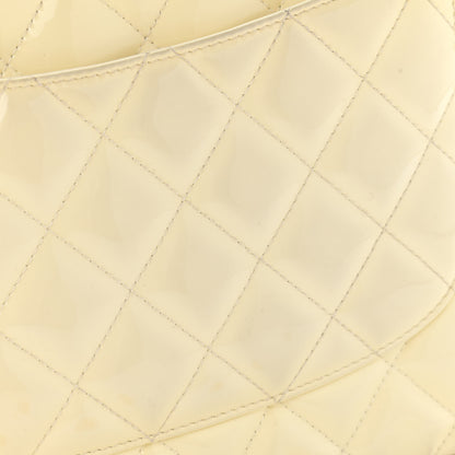 Chanel Patent Quilted Jumbo Double Flap Pearl 13 of 17