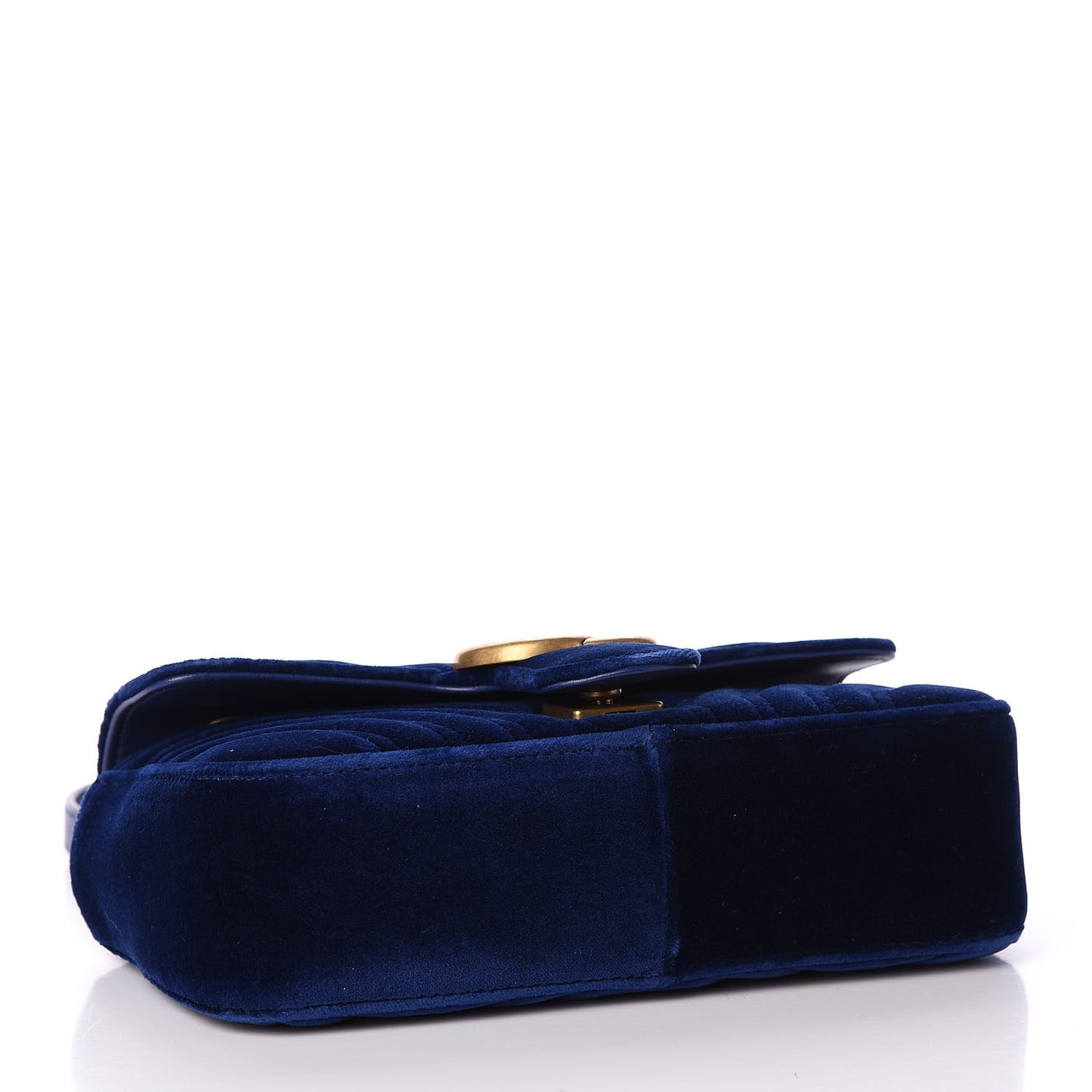Velvet Matelasse Mini GG Marmont Shoulder Bag Cobalt Blue
