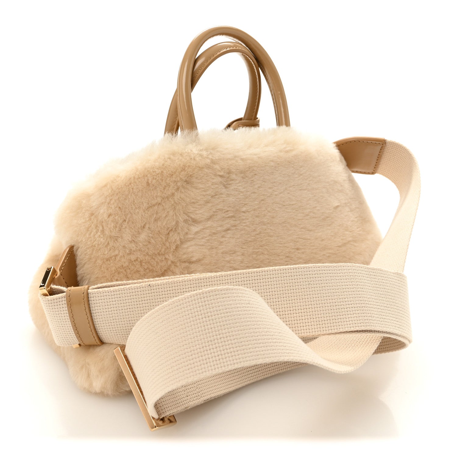 Salvatore Ferragamo Merino Smooth Calfskin Mini Hug Bag Natural