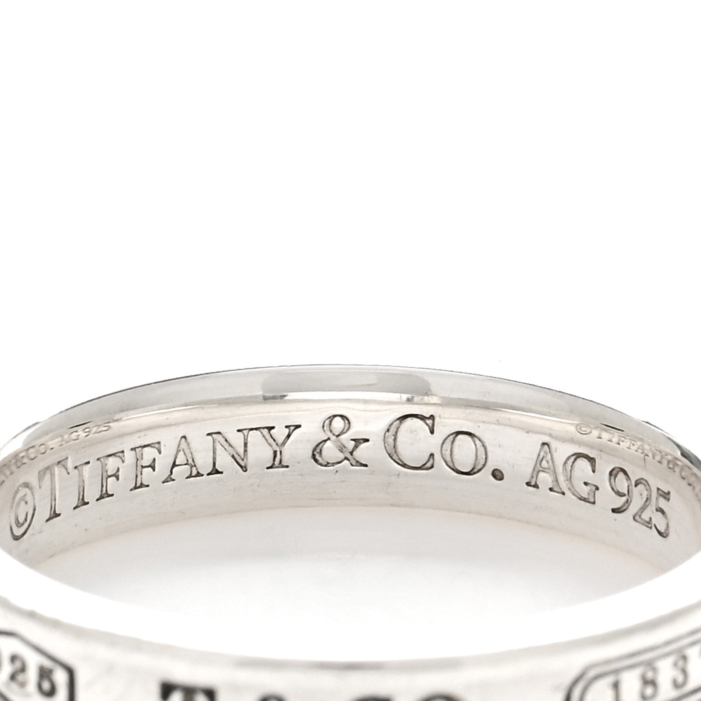 Sterling Silver Narrow 1837 Band Ring 53 6.5