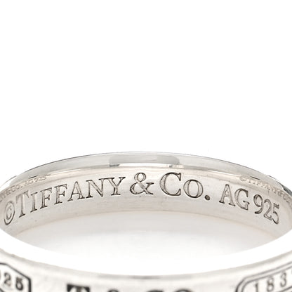 Tiffany Sterling Silver Narrow 1837 Band Ring 53 6.5 4 of 4