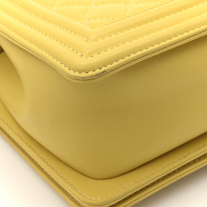 Chanel Calfskin Quilted Medium Boy Flap Yellow 11 of 14