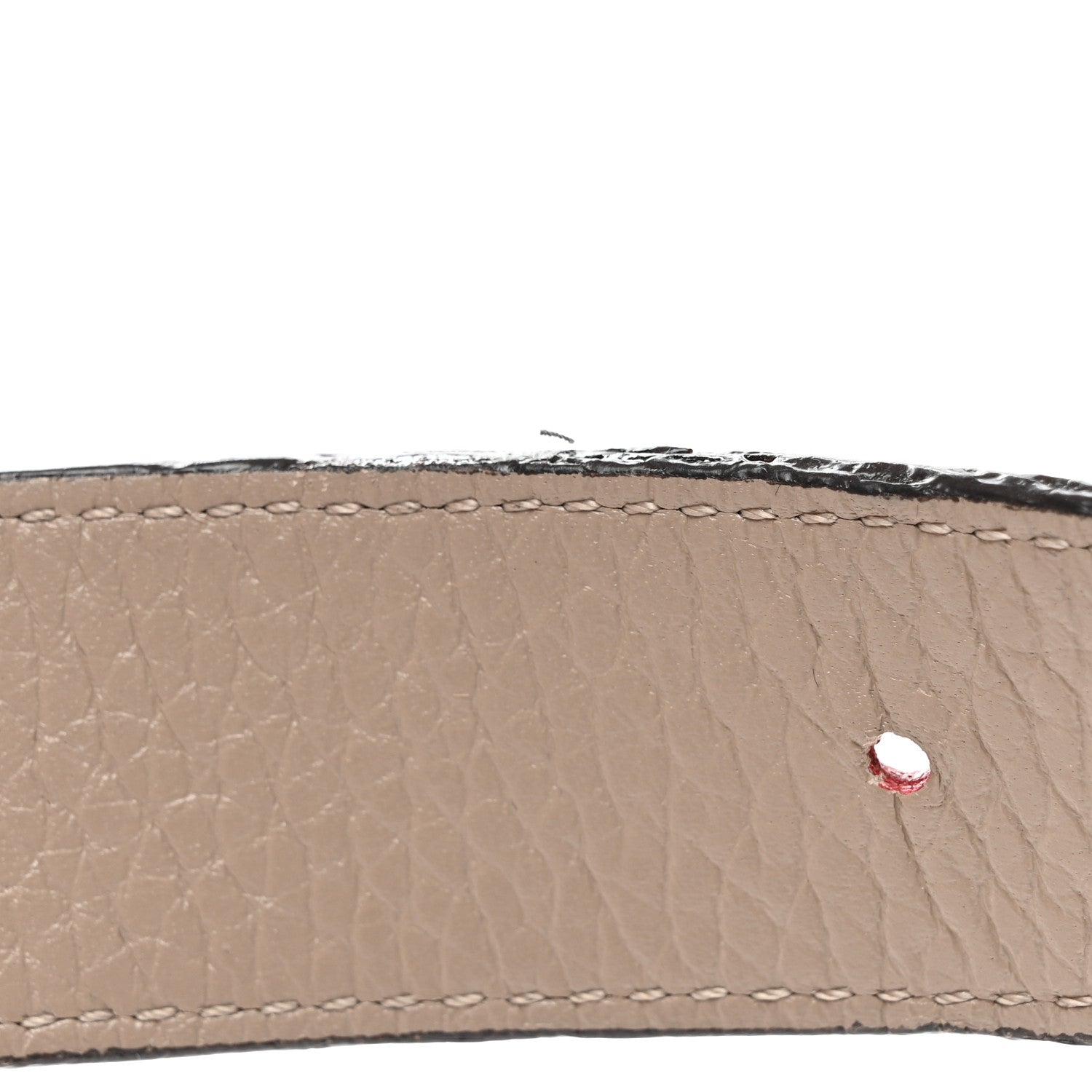 Louis Vuitton Taurillon Calfskin 30mm LV Initiales Belt 80 32 Galet Corail 8 of 11
