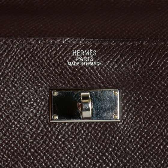 Hermes Epsom Kelly Longue Wallet Chocolate 6 of 30
