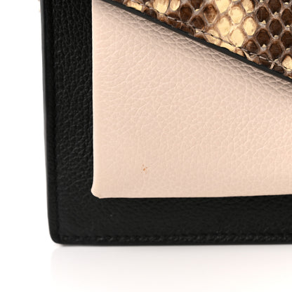 Louis Vuitton Soft Calfskin Snakeskin My Lockme Chain Pochette Black 10 of 11