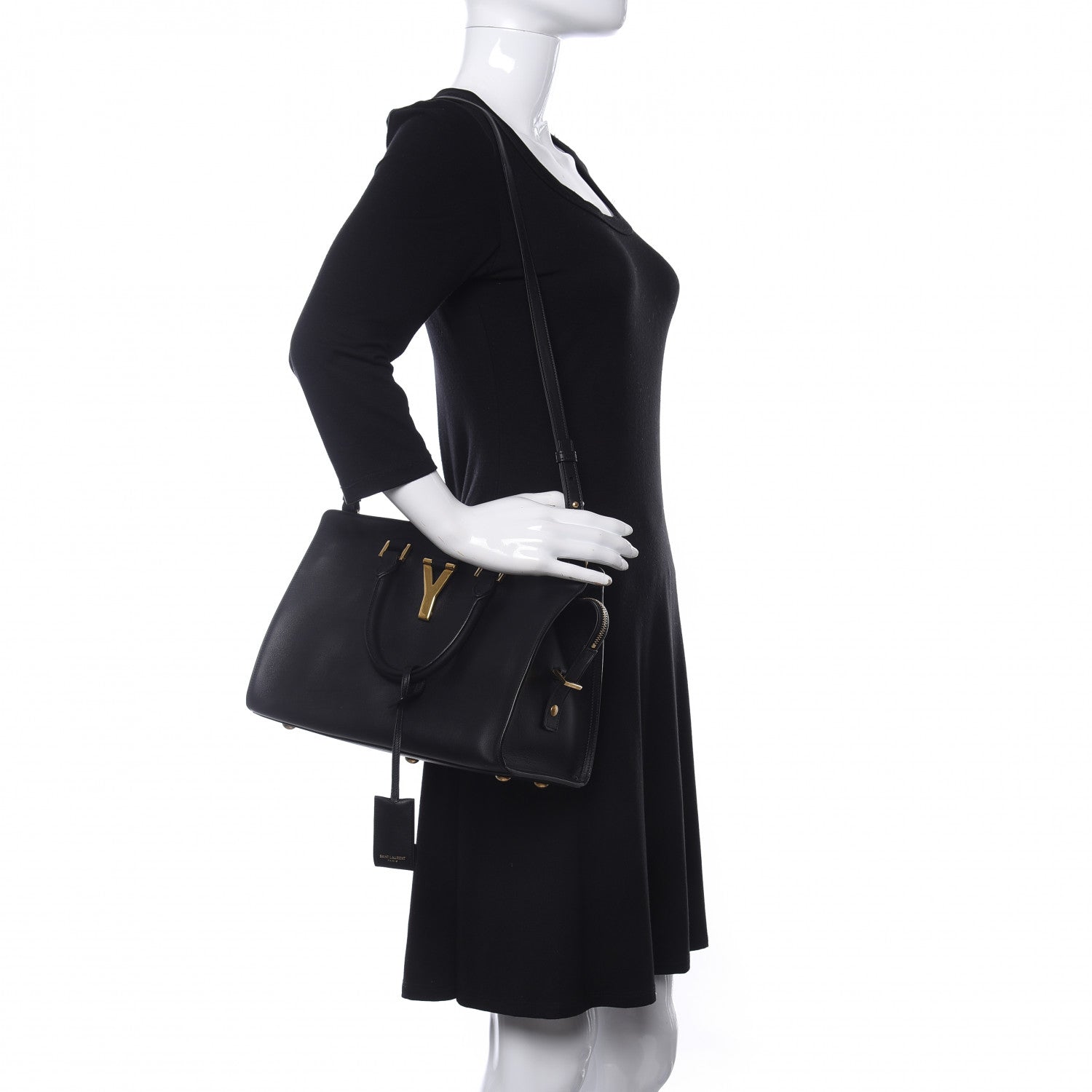 Saint Laurent Calfskin Small Classic Y Cabas Black 2 of 9