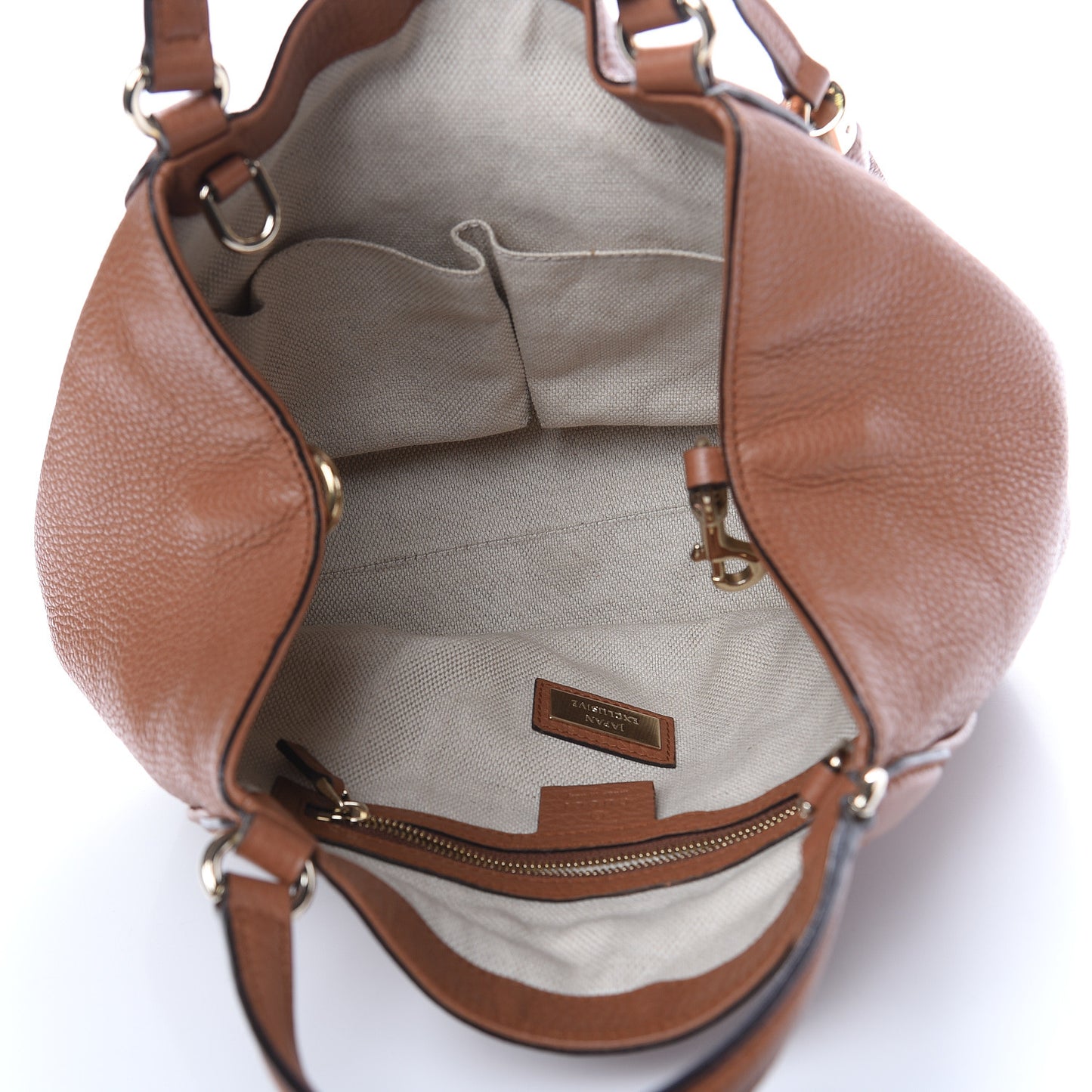 Pebbled Calfskin Small Soho Shoulder Bag Dusty Blush