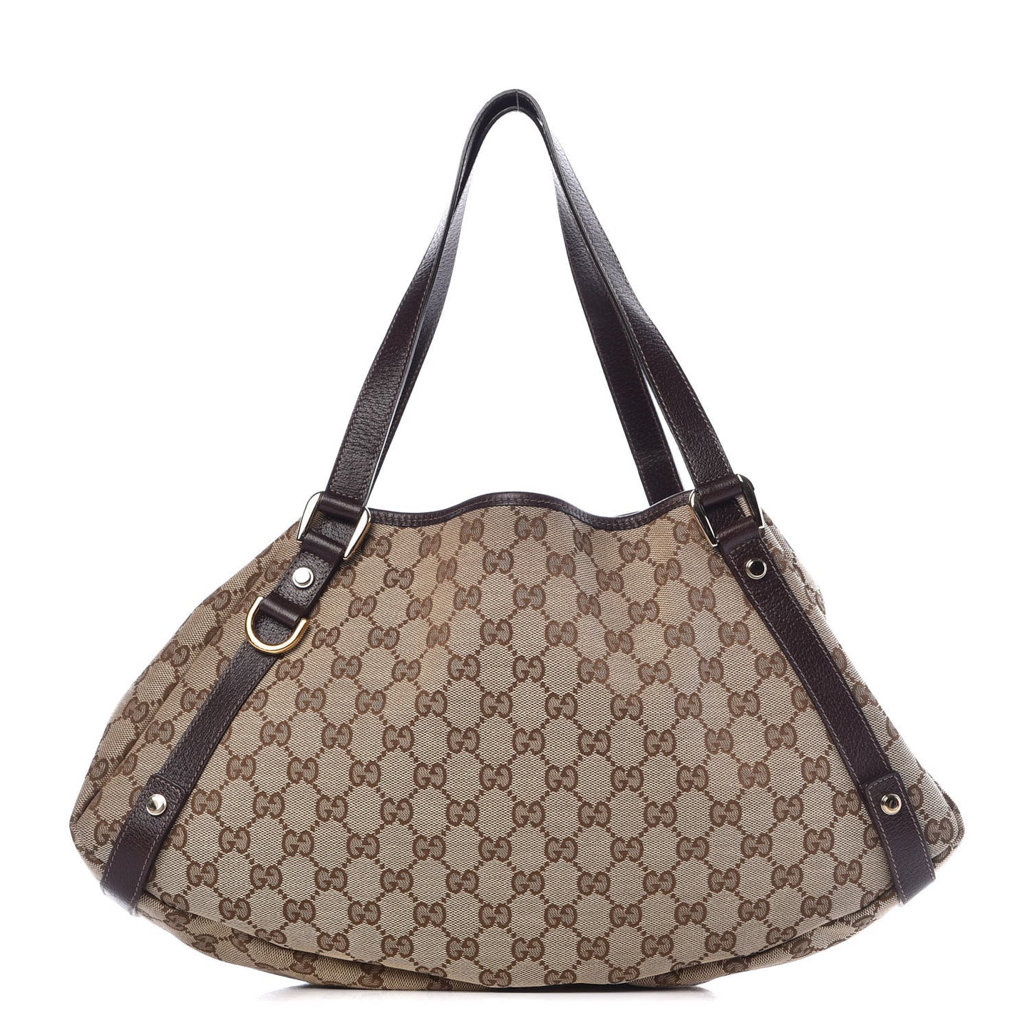 Monogram Medium Abbey Shoulder Bag Dark Brown