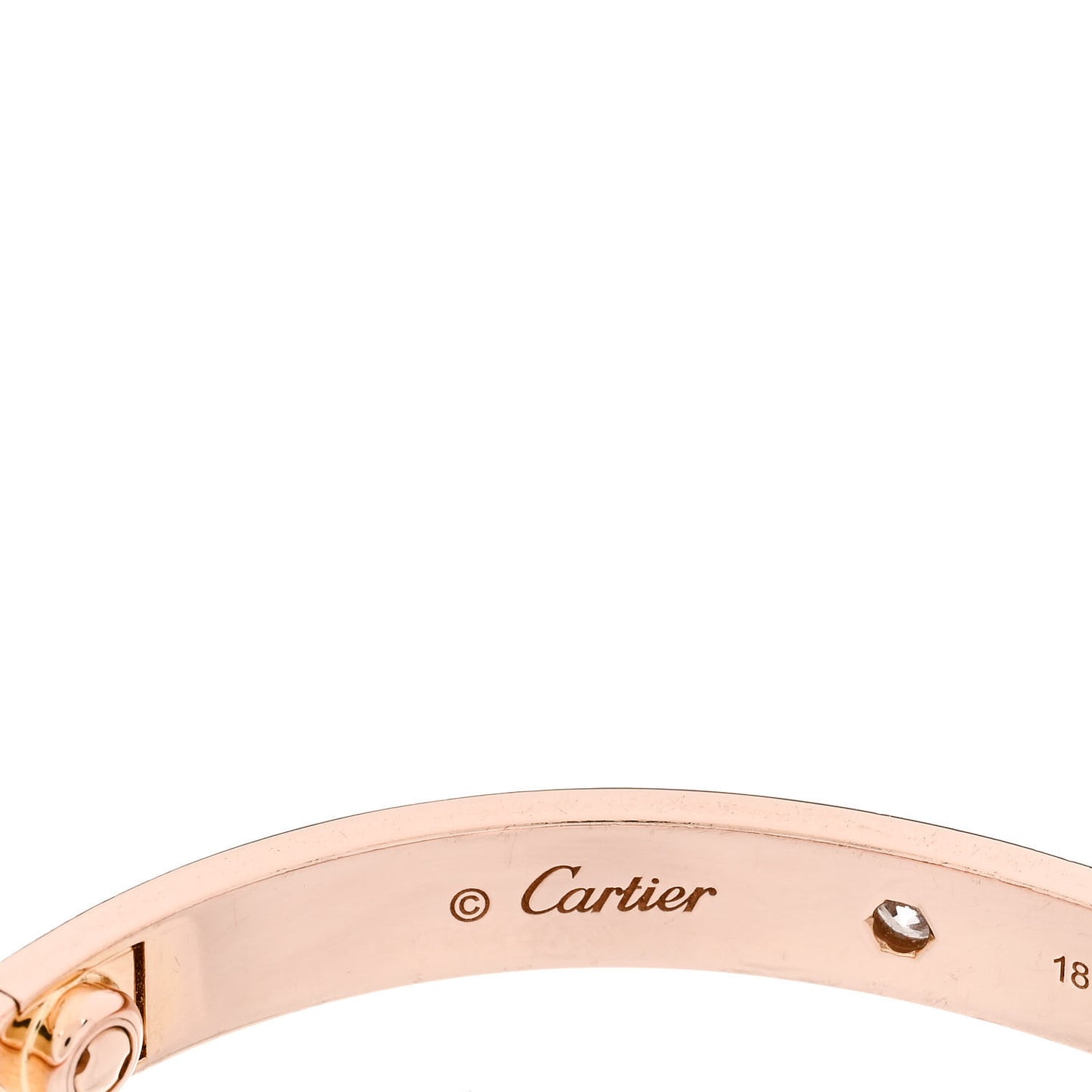18K Pink Gold 4 Diamond LOVE Bracelet 18