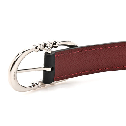 Hermes Swift Epsom 24mm Mors More Belt 70 28 Black Rouge H 5 of 6