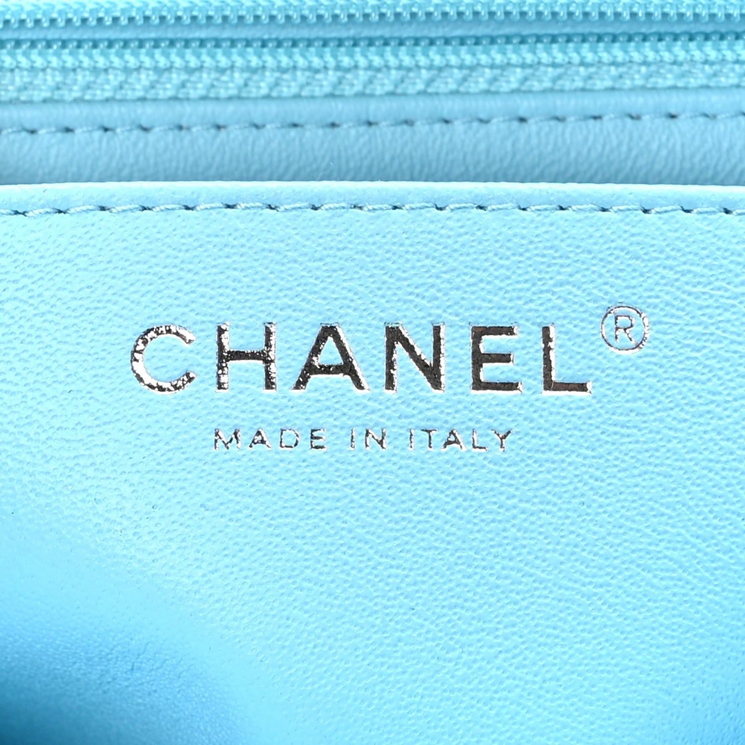 Chanel Lambskin Quilted Mini Rectangular Flap Neon Blue 7 of 11