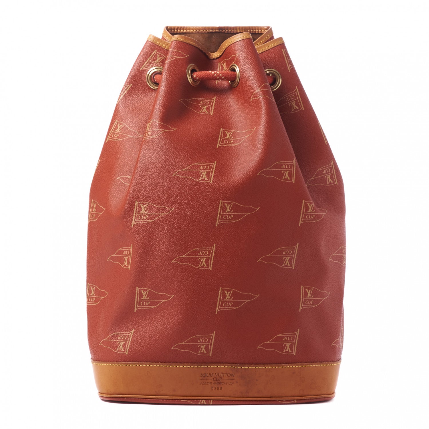 Louis Vuitton Canvas Americas Cup 1995 Saint Tropez Drawstring Bag Red 1 of 9