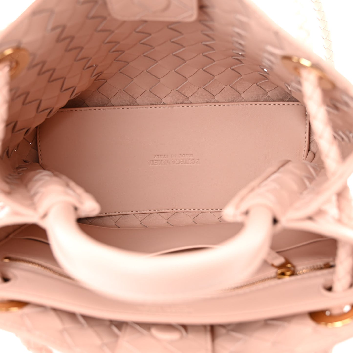 Nappa Intrecciato Small Andiamo Shoulder Bag Lotus