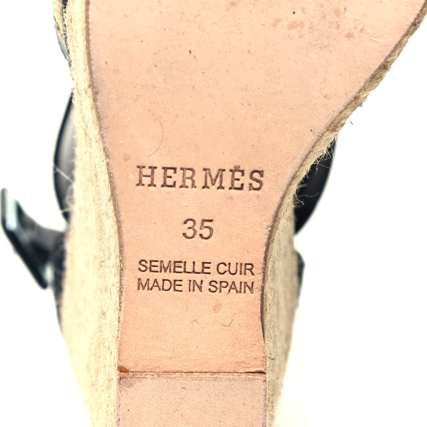 Canvas Calfskin Ibiza Espadrille Wedges 35 Black