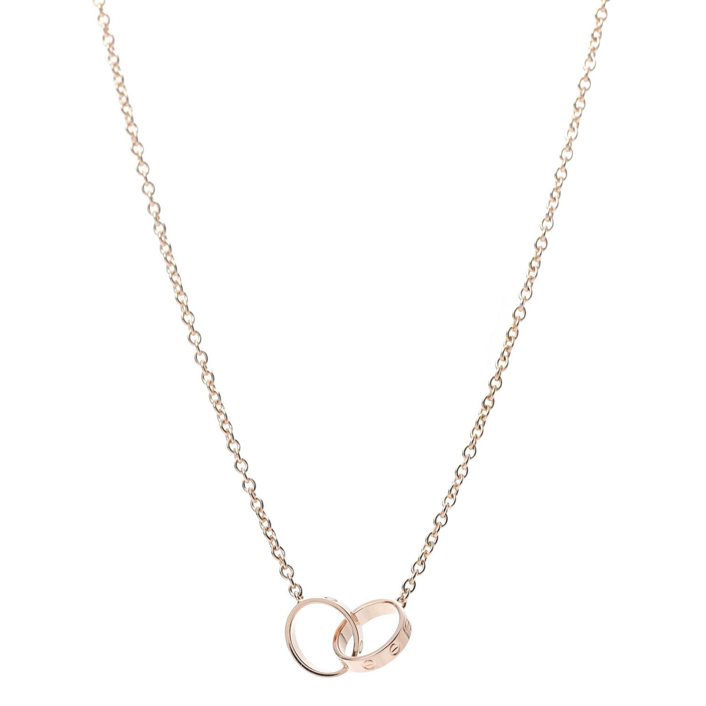 18K Pink Gold Interlocking LOVE Necklace