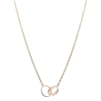 Cartier 18K Pink Gold Interlocking LOVE Necklace 1 of 6