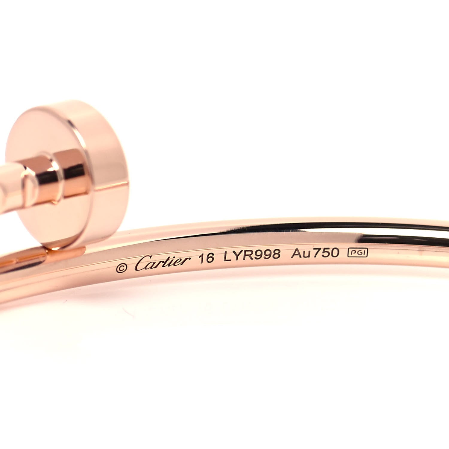 Cartier 18K Pink Gold Small Juste Un Clou Bracelet 16 7 of 10