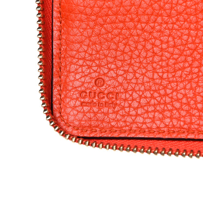 Gucci Pebbled Calfskin Soho Zip Around Wallet Sun Orange 7 of 11