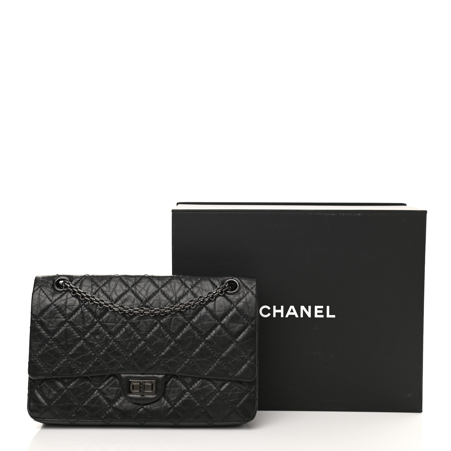 Chanel Aged Calfskin Quilted 2.55 Reissue 226 Flap So Black 12 of 12