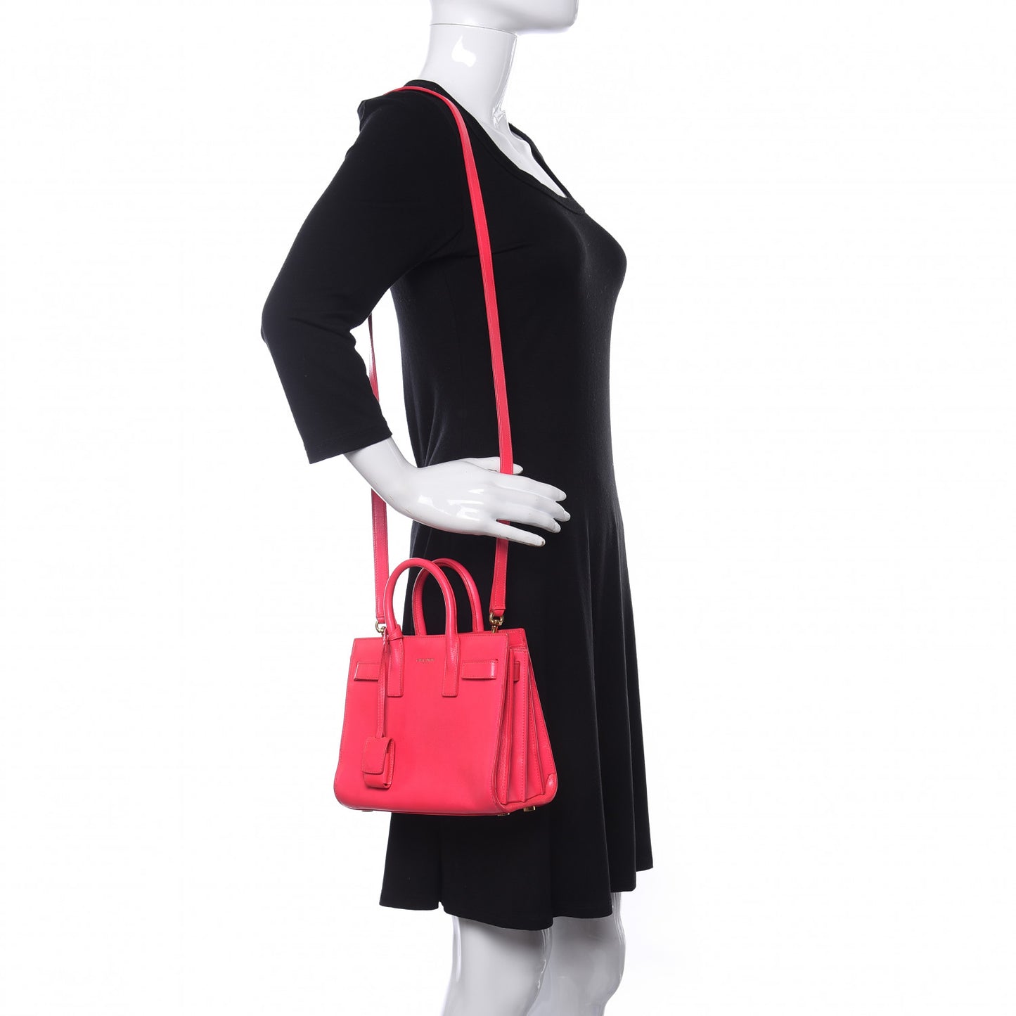 Calfskin Nano Sac De Jour Fluo Pink