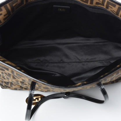 Fendi Zucca Quilted Medium Roll Tote Tobacco Black 8 of 10