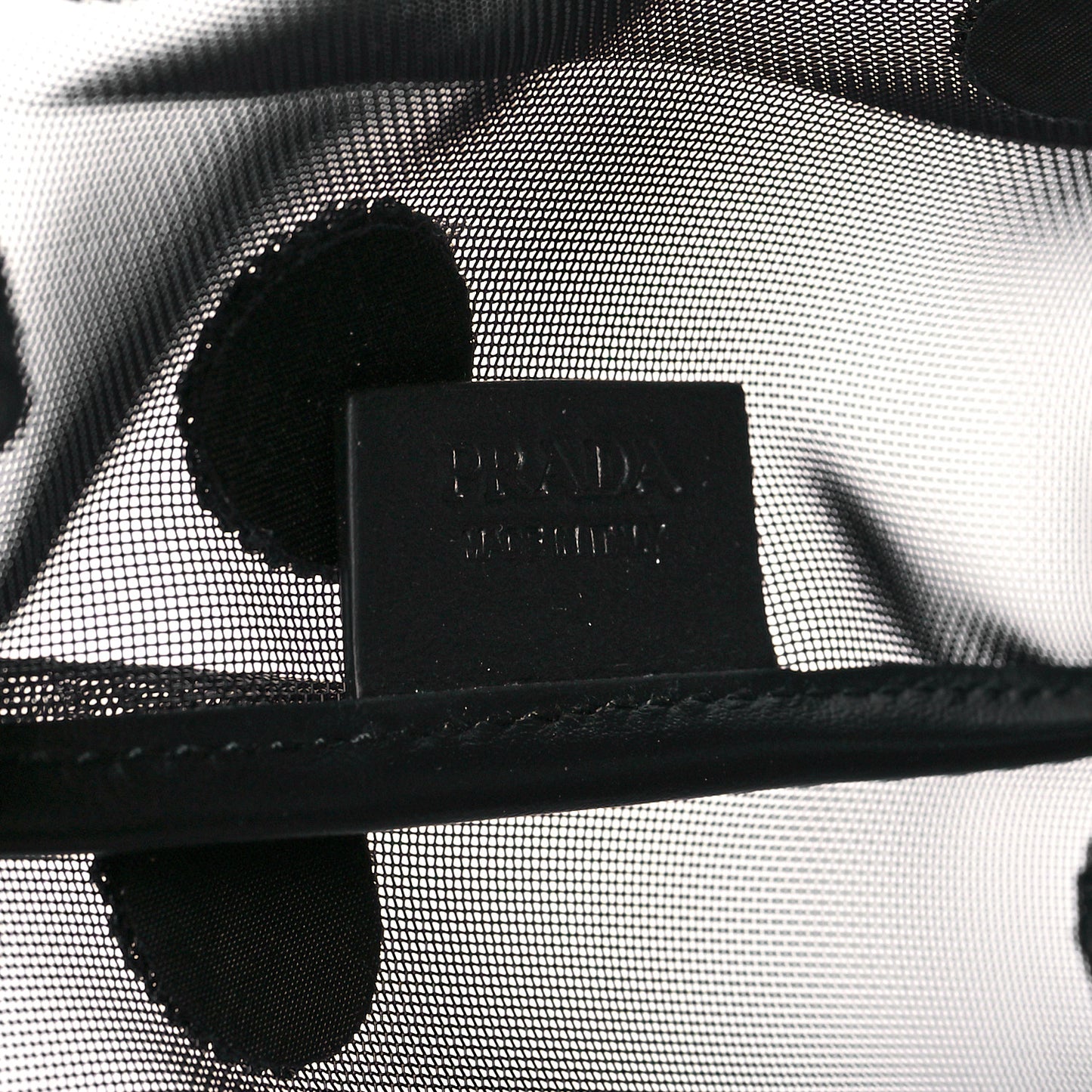 Mesh Sequin Polka-Dot Small Tote Bag Black