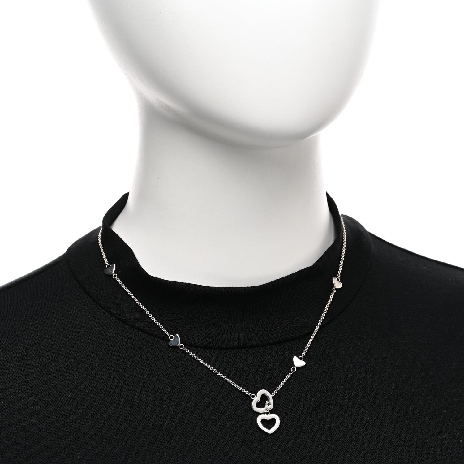 Tiffany Sterling Silver Heart Lariat Necklace 2 of 4