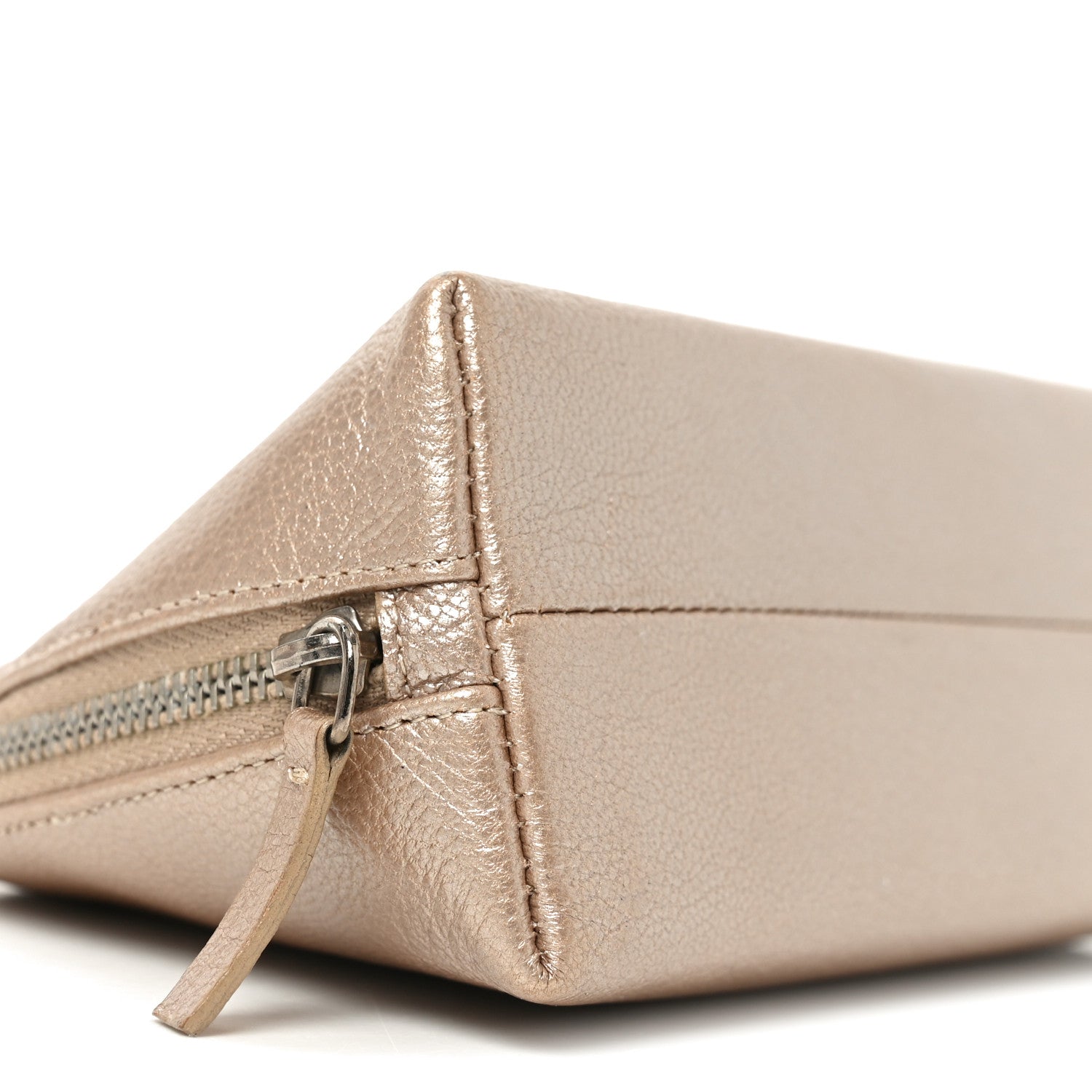Chanel Metallic Goatskin Cosmetic Case Gold 8 of 9