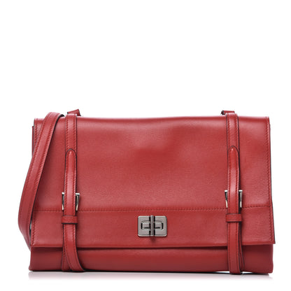 Prada Lux Calf Flap Crossbody Fuoco 1 of 13